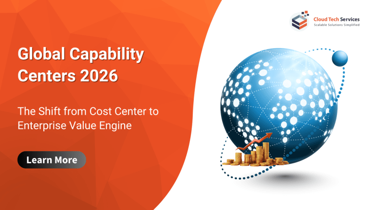 Global Capability Centers 2026 showing the shift from cost center to enterprise value engine with AI-led delivery models